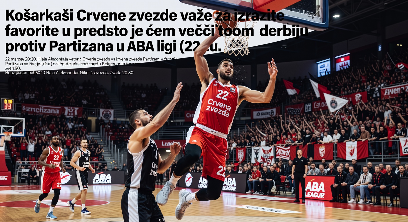 Košarkaši Crvene zvezde važe za izrazite favorite u predstojećem večitom derbiju protiv Partizana u ABA ligi (22.