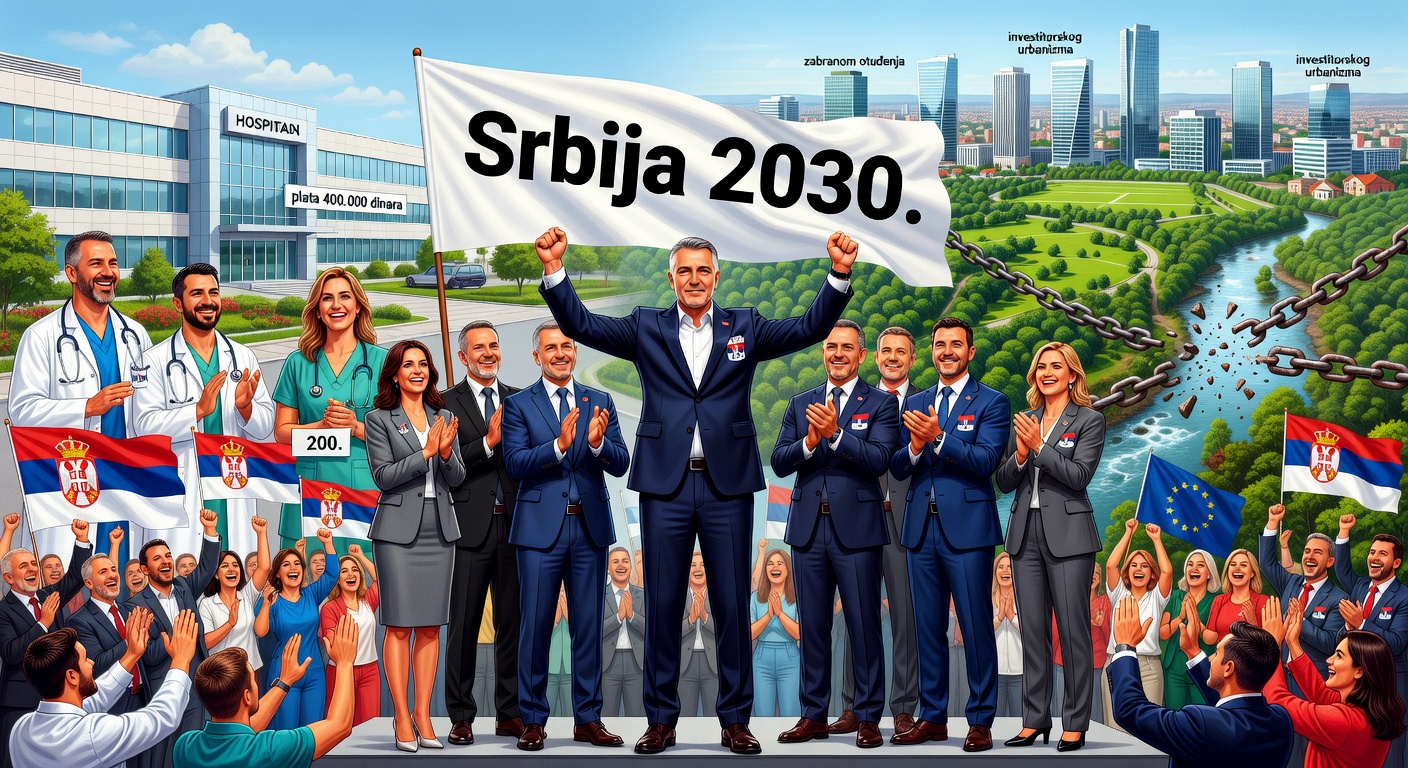 Predsednik Stranke slobode i pravde Dragan Đilas, zajedno sa saradnicima, predstavio je plan “Srbija 2030.”