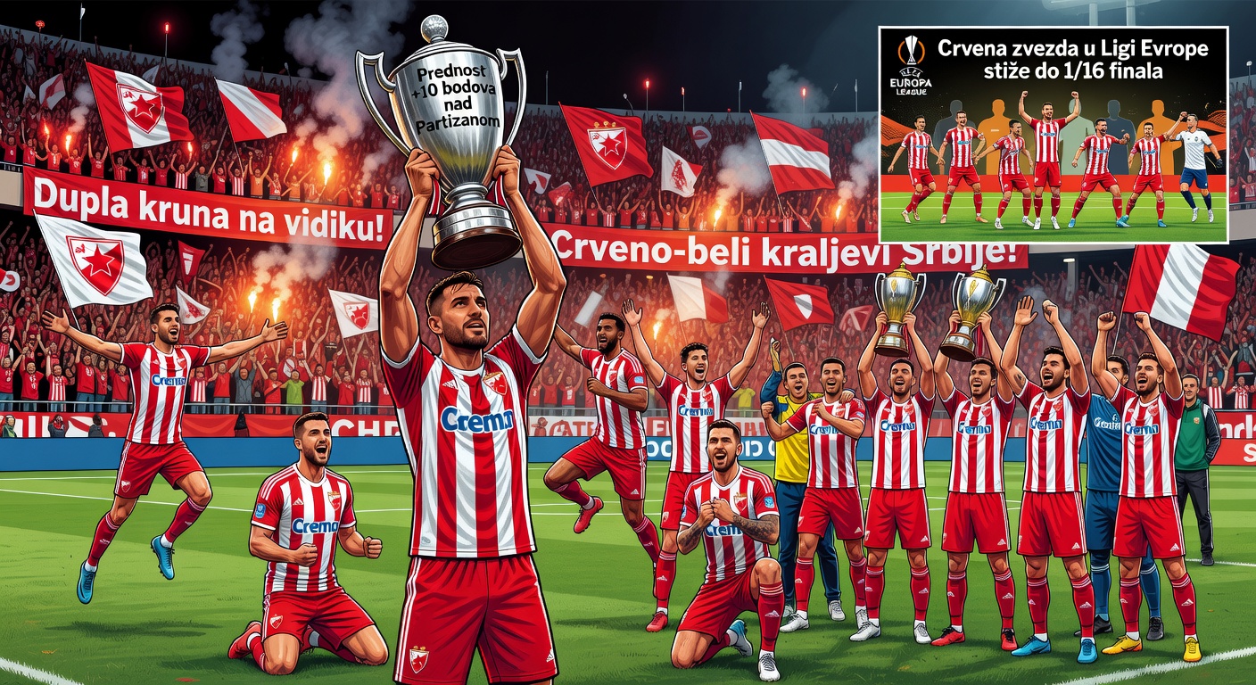 Fudbaleri Crvene zvezde su na dobrom putu da odbrane još jednom duplu krunu.