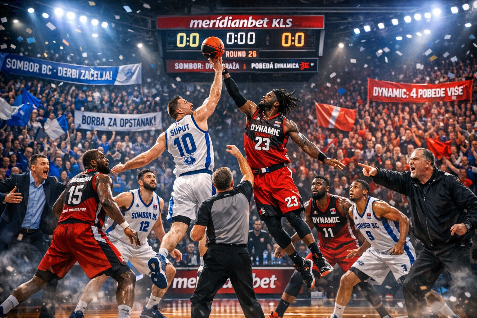 Košarkaši **Sombora BC** ugostiće sutra **Dynamic Balkanbet**, u derbiju začelja 26.