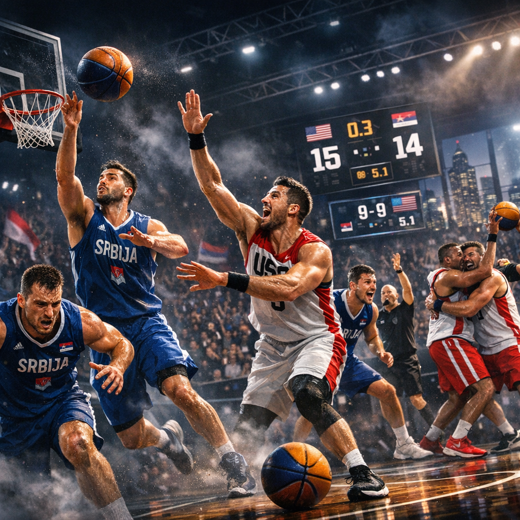 Basketaši Srbije poraženi su od Amerikanaca rezultatom 15:14 u polufinalu Kupa šampiona pa tako nisu uspeli da odbrane titulu osvojenu lane.