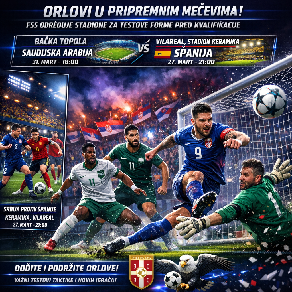 Fudbalski savez Srbije odredio je na kom stadionu će naša reprezentacija odmeriti snage sa Saudijskom Arabijom.