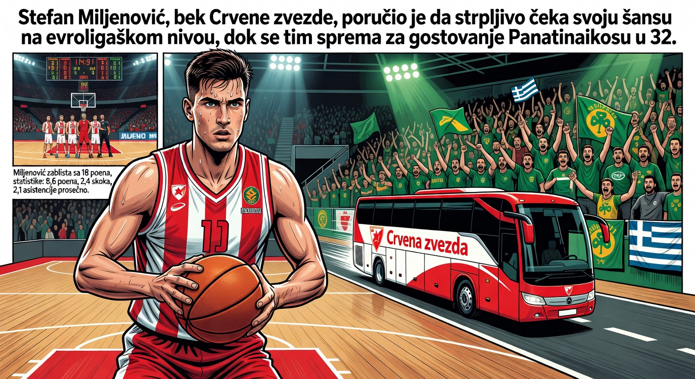 Stefan Miljenović, bek Crvene zvezde, poručio je da strpljivo čeka svoju šansu na evroligaškom nivou, dok se tim sprema za gostovanje Panatinaikosu u 32.
