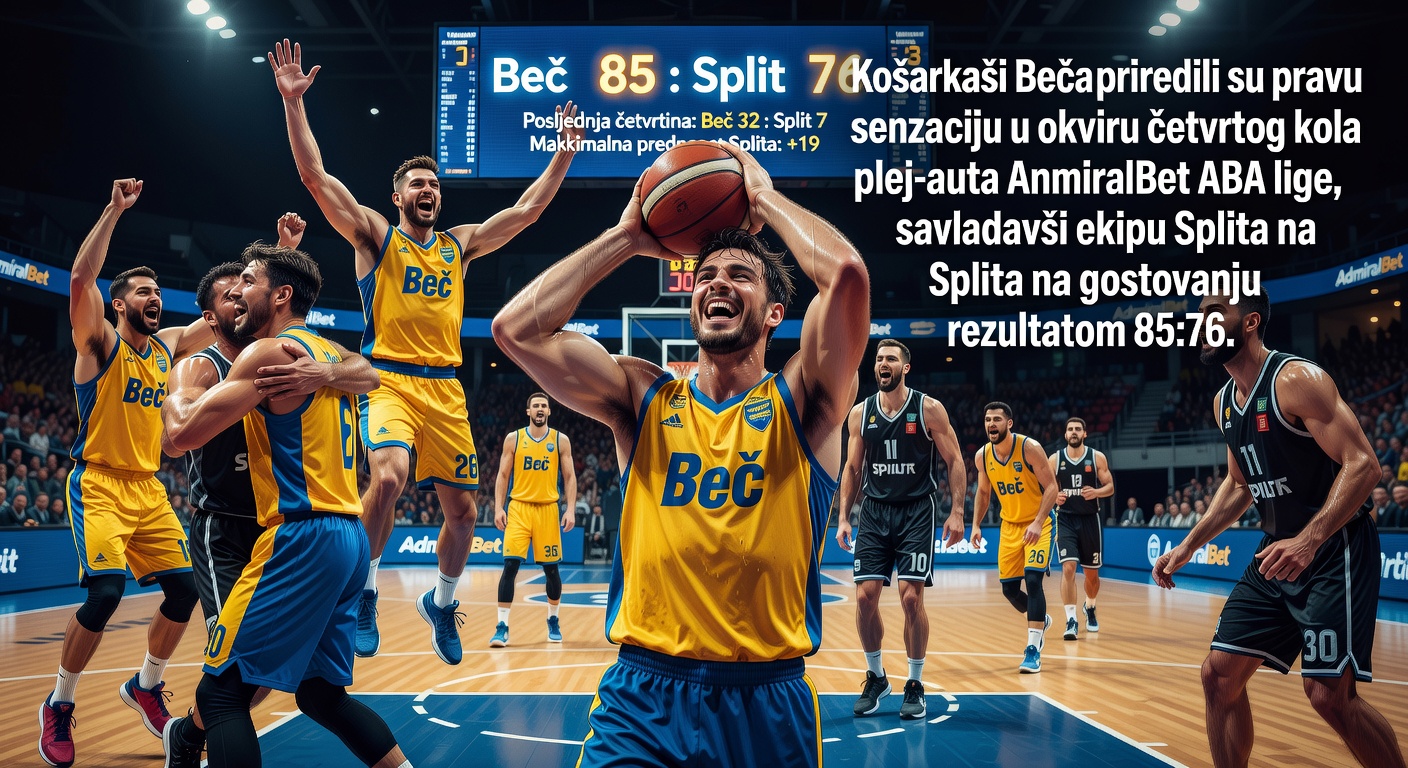 Košarkaši Beča priredili su pravu senzaciju u okviru četvrtog kola plej-auta AdmiralBet ABA lige, savladavši ekipu Splita na gostovanju rezultatom 85:76.