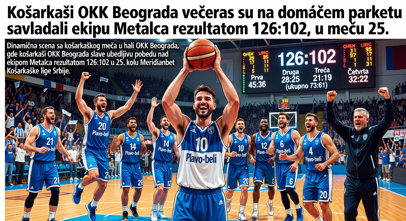 Košarkaši **OKK Beograda** večeras su na domaćem parketu savladali ekipu **Metalca** rezultatom **126:102** , u meču 25.