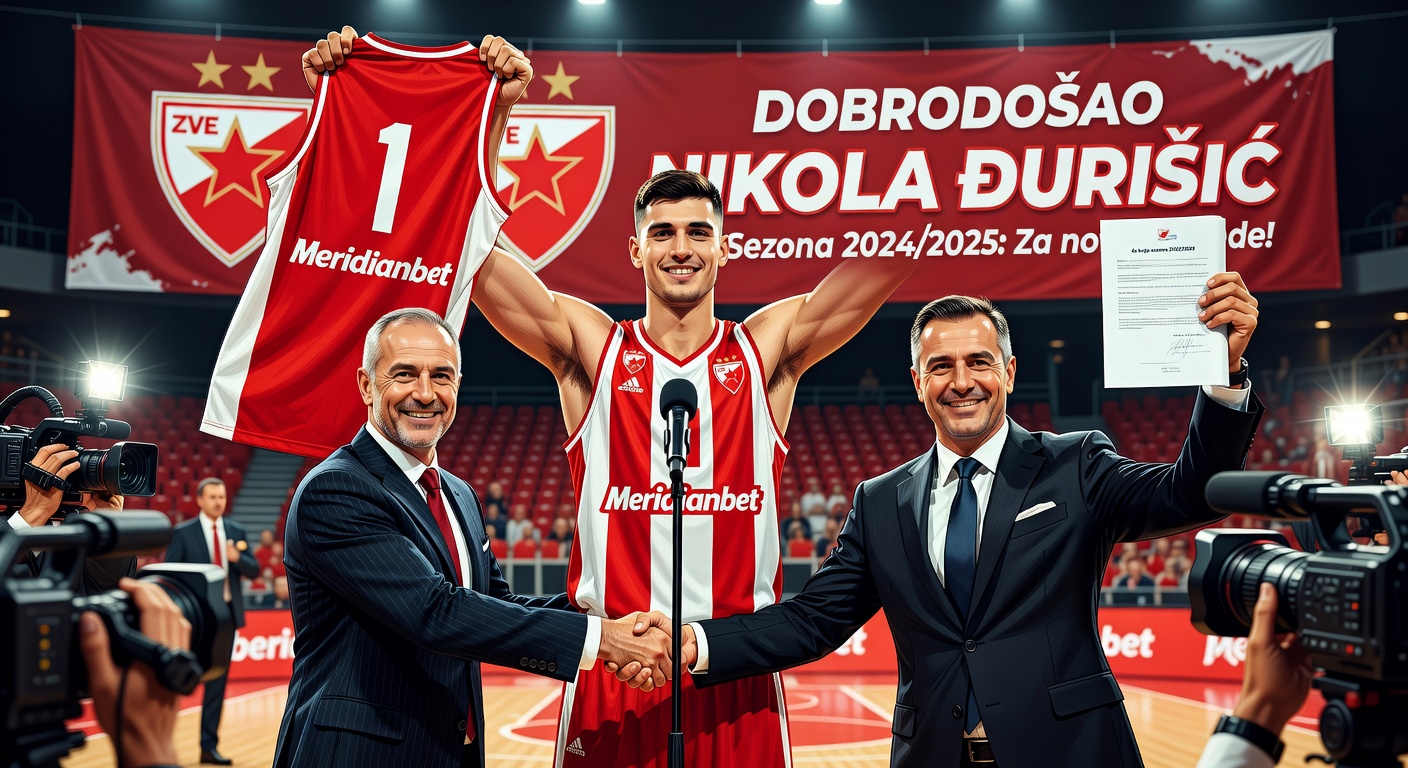 Srpski košarkaš Nikola Đurišić je danas predstavljen kao novi košarkaš Crvene zvezde.