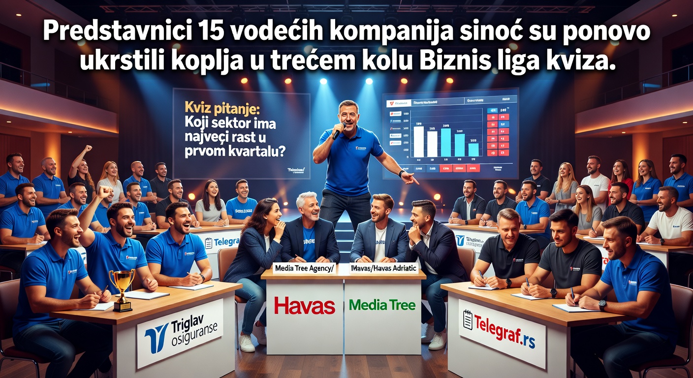Predstavnici 15 vodećih kompanija sinoć su ponovo ukrstili koplja u trećem kolu Biznis liga kviza.