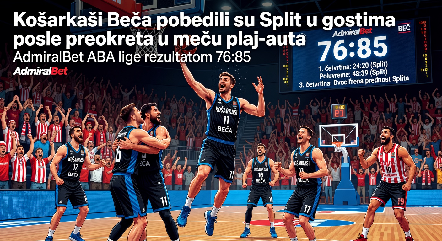 Košarkaši Beča pobedili su Split u gostima posle preokreta u meču plaj-auta AdmiralBet ABA lige rezultatom 76:85.