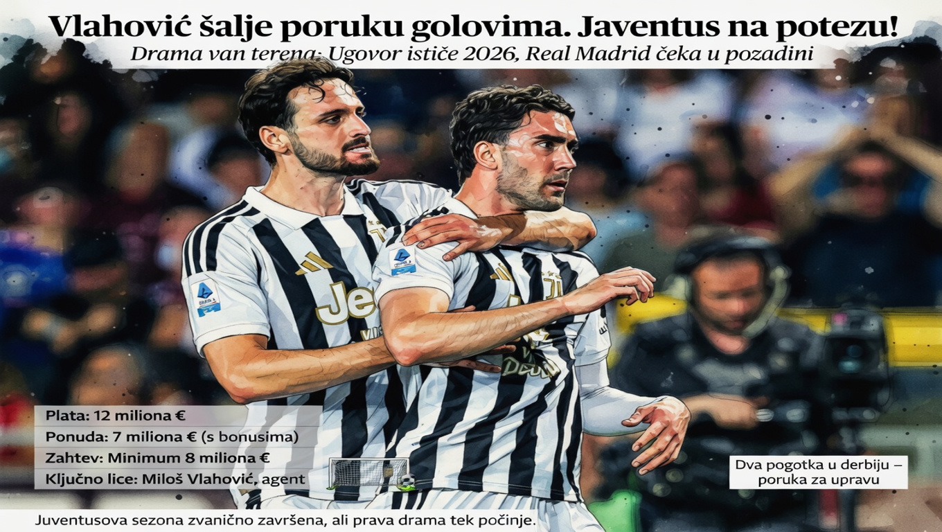 Vlahović šalje poruku golovima. Juventus na potezu!