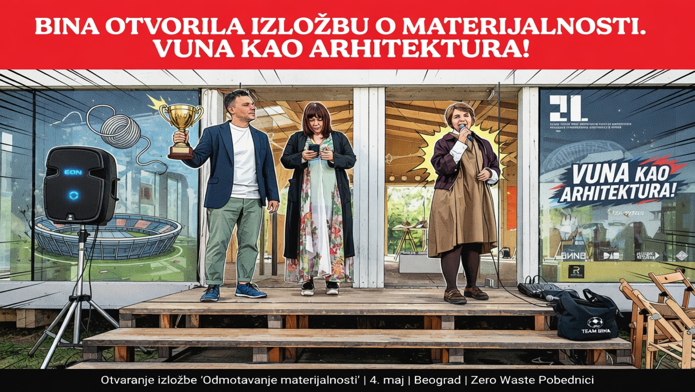 BINA otvorila izložbu o materijalnosti. Vuna kao arhitektura!