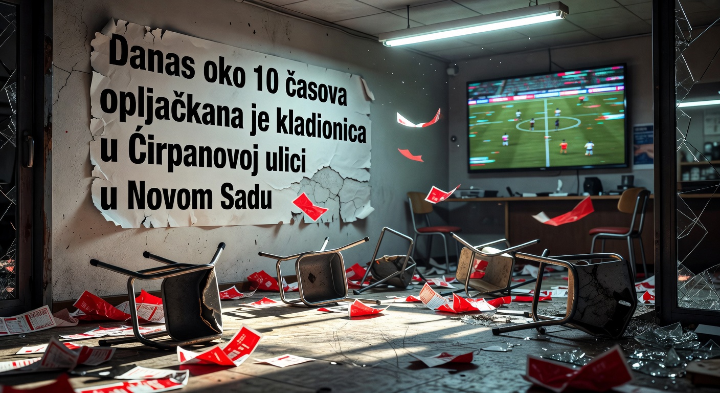 Danas oko 10 časova opljačkana je kladionica u Ćirpanovoj ulici u Novom Sadu