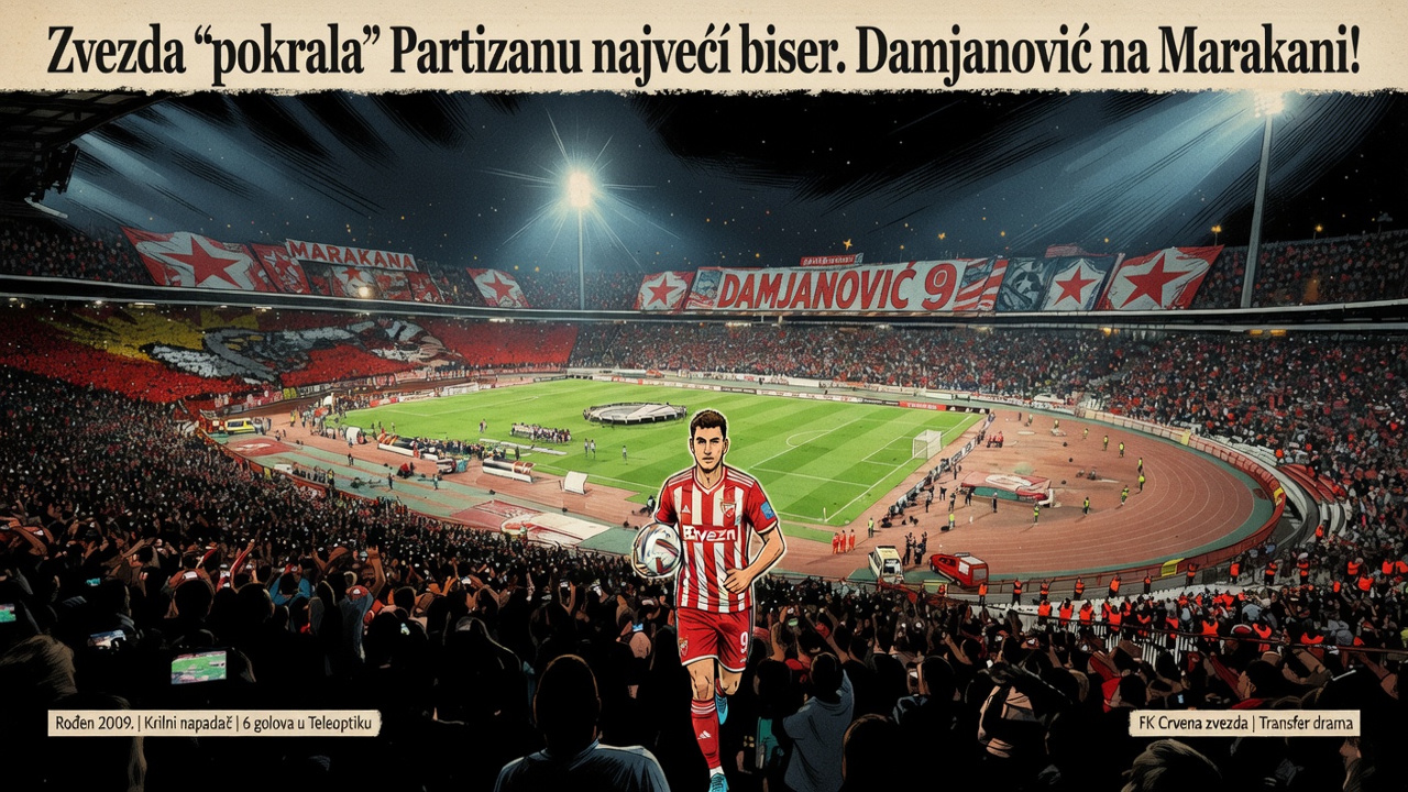 Zvezda “pokrala” Partizanu najveći biser. Damjanović na Marakani!