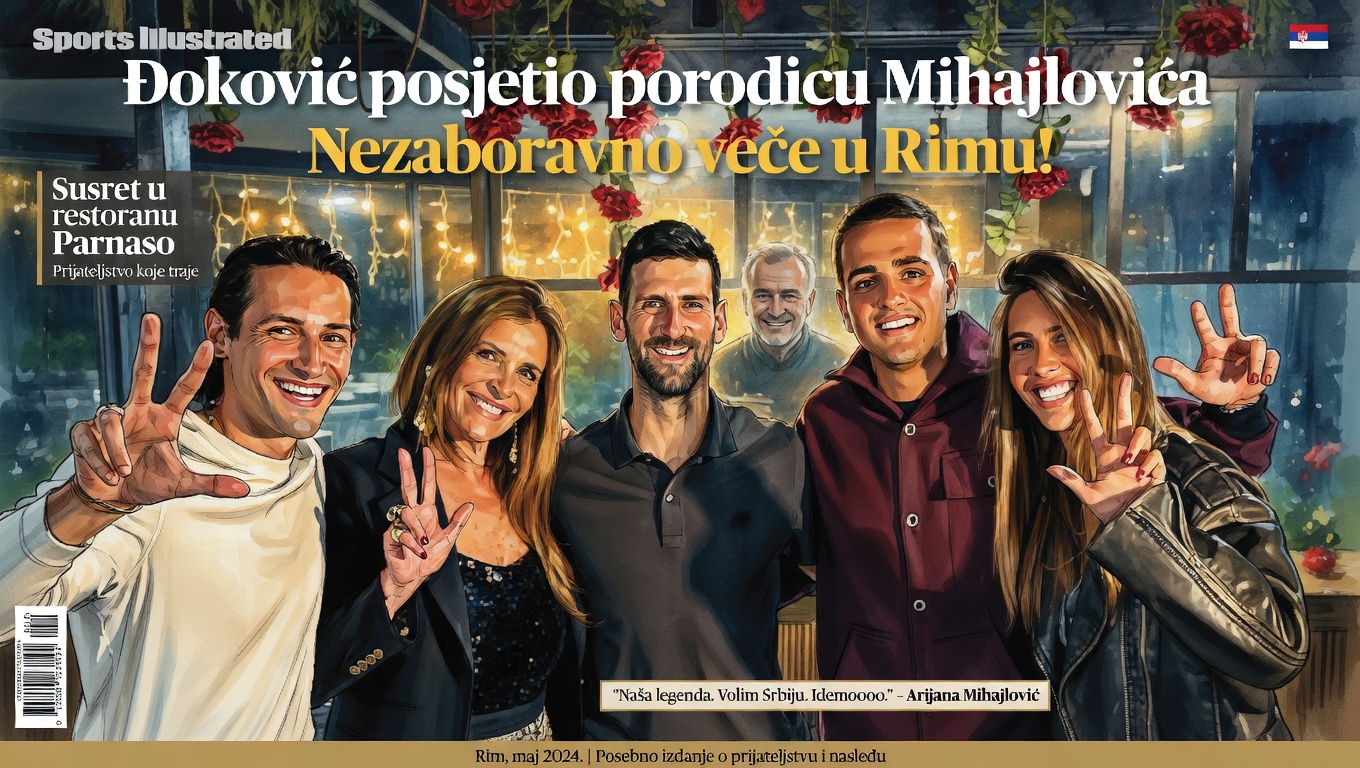 Đoković posjetio porodicu Mihajlovića. Nezaboravno veče u Rimu!
