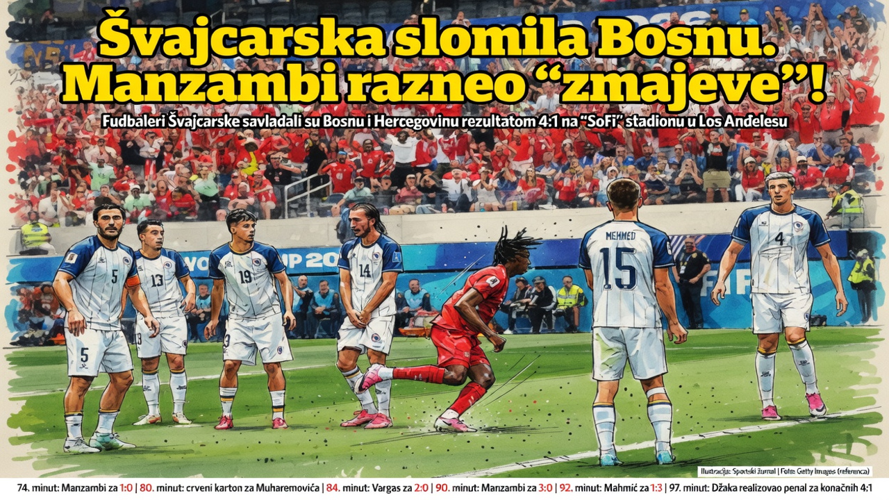 Švajcarska slomila Bosnu. Manzambi razneo “zmajeve”!