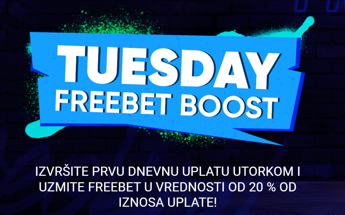 Tuesday Freebet Boost – bonus za one koji igraju redovno