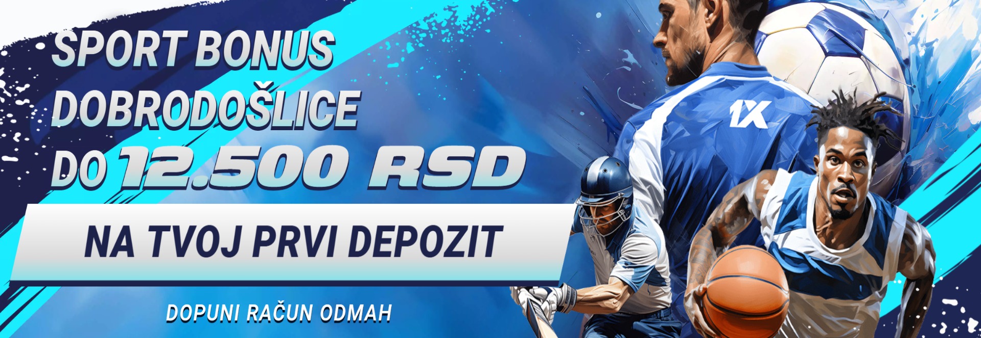 Bonus 50% do 12.500 RSD na prvu uplatu u 1xBet